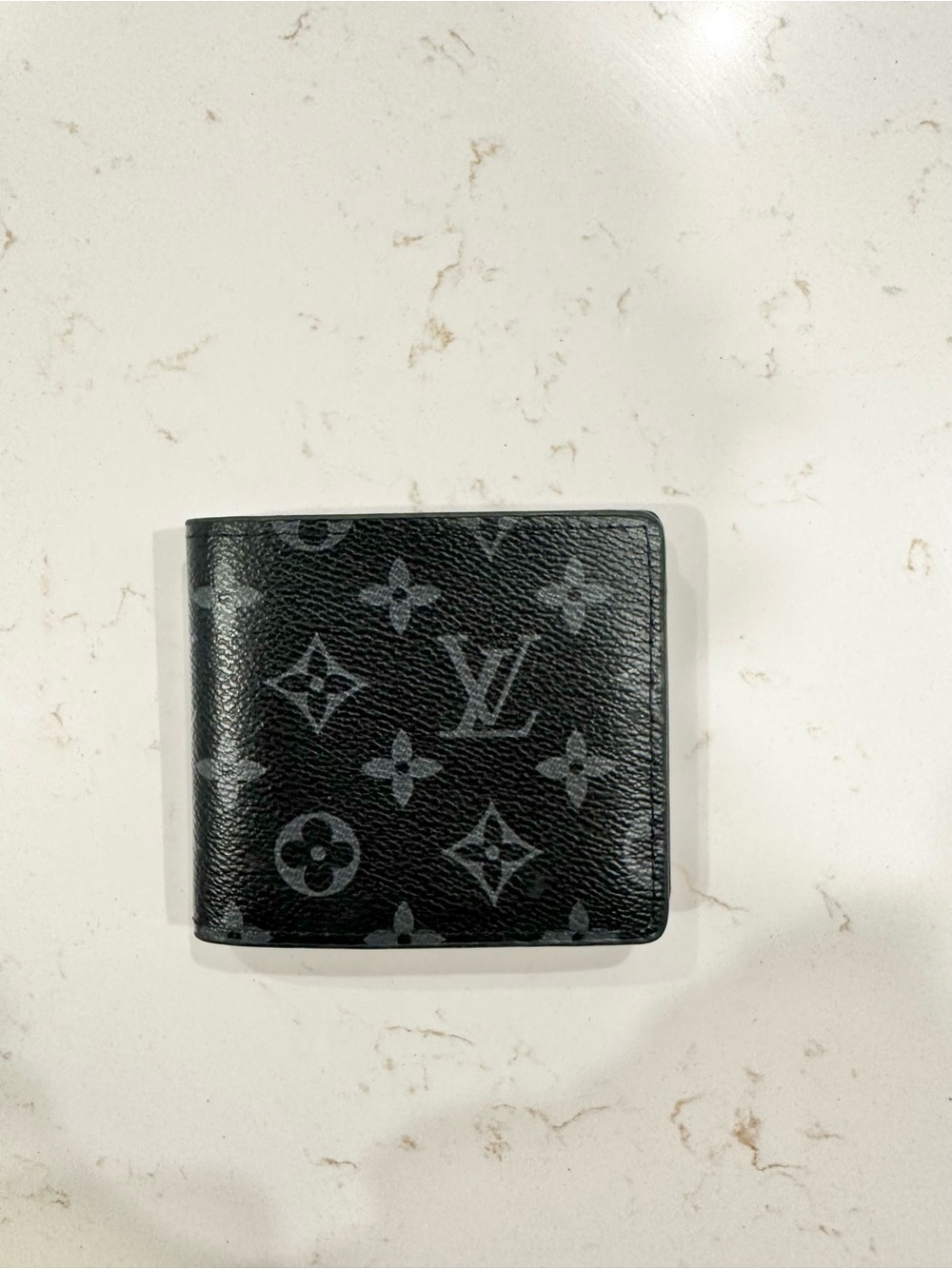 Black Monogram Canvas Men's Bifold Wallet